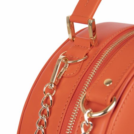 Detalles Violet bolso de cuero para mujer en color naranja