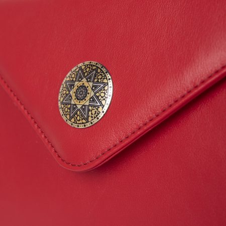 Detalles Daisy bolso de cuero para mujer en color rojo