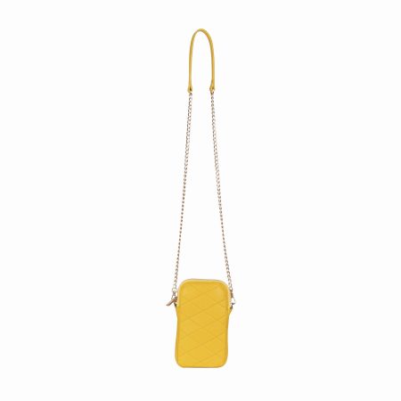 Poppy completo bolso de cuero para dama en color amarillo