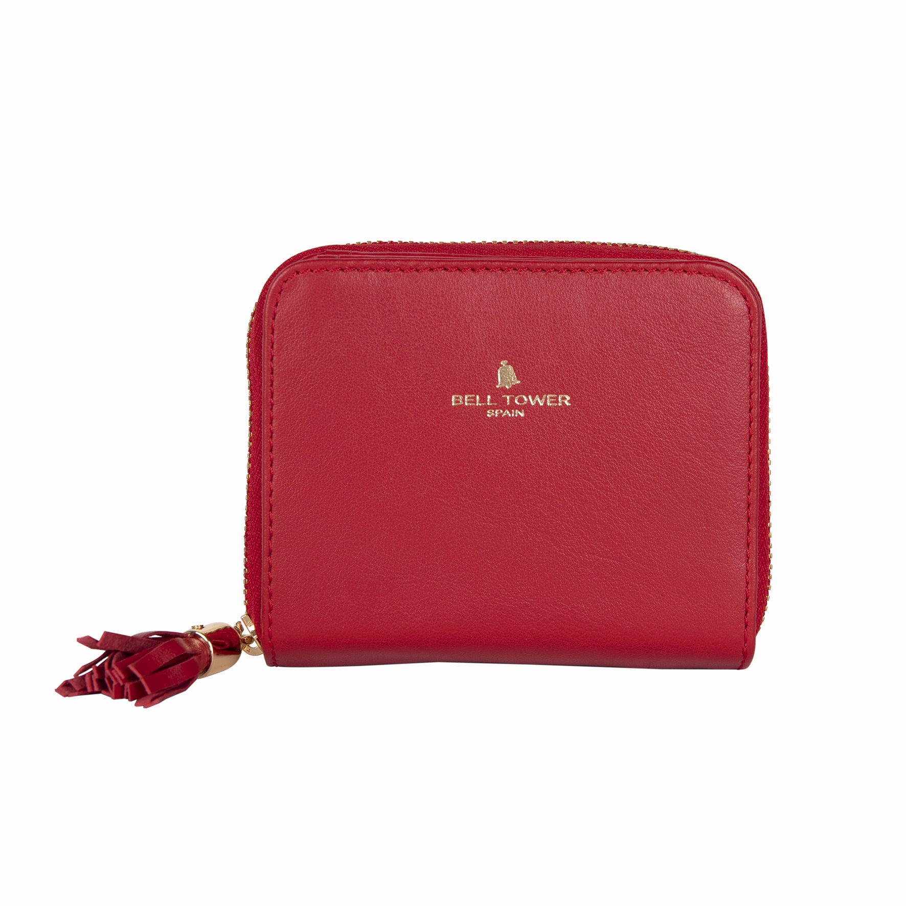 frontal Anthurium cartera de cuero para mujer en color rojo